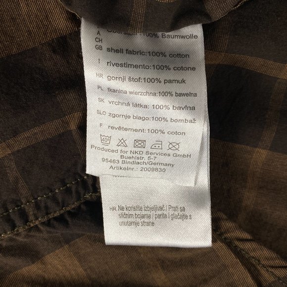 Aviator Shirt Mens Small Pilot Academy United States Pearl Snap Brown‎ Plaid - Picture 13 of 13